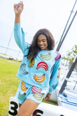 Aqua Multi Banana Sweatshirt