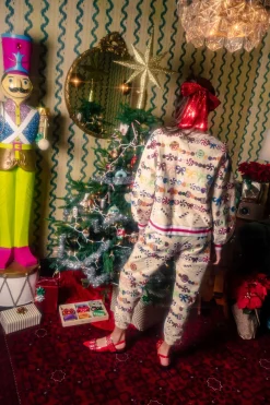 Beige Candy Garland Sweatshirt