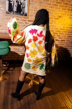 Beige Fall Leaves Dress