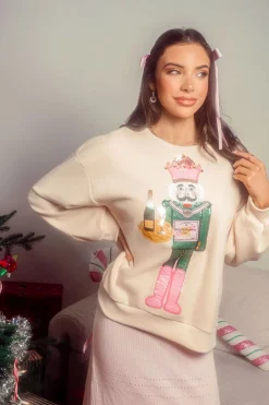 Beige Nutcracker Server Sweatshirt