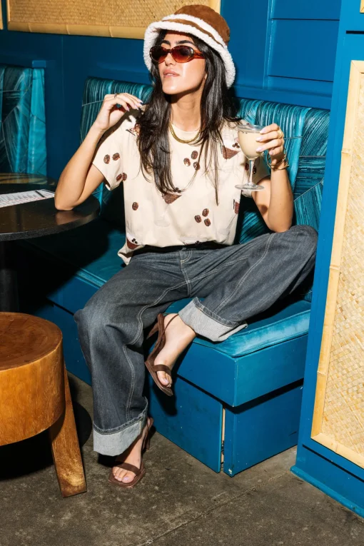 Beige Scattered Espresso Martini Tee