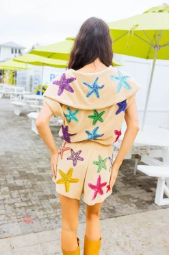 Beige Terry Cloth Starfish Short