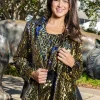Black & Gold Sequin Tiger Blazer