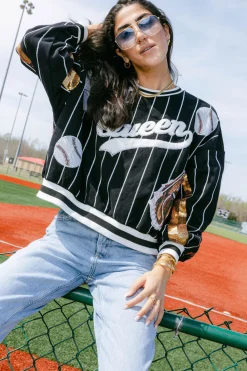 Black Batter Up Queen Sweatshirt