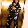 Black Big Butterfly Pants