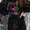 Black Full Sequin Multi Bell Skirt