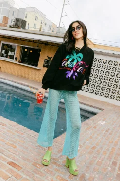 Black Multi Coca-Cola® Palm Tree Sweatshirt