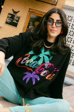 Black Multi Coca-Cola® Palm Tree Sweatshirt