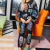 Black Multi Outlined Tiger All Over Jogger