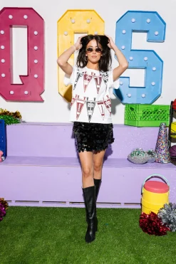 Black Paillette Sequin Skirt