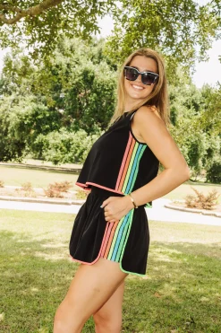 Black Rainbow Side Active Tank