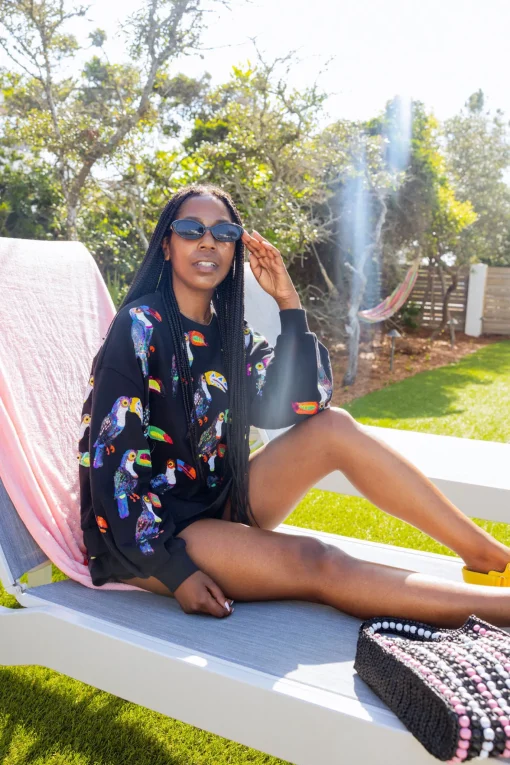 Black Scattered Toucan Shorts