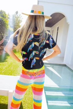 Black Scattered Toucan Tee