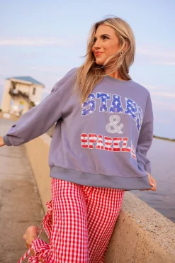 Blue 'Stars & Sparkles' Sweatshirt