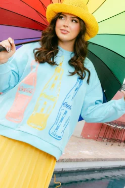 Bright Blue Multi Coca-Cola® Bottle Sweatshirt