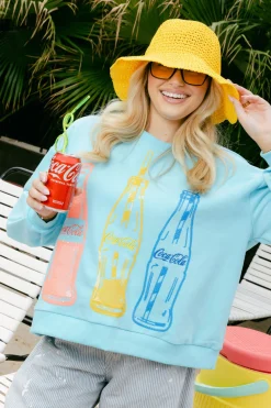 Bright Blue Multi Coca-Cola® Bottle Sweatshirt