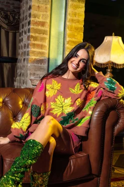 Brown Fall Leaves Sweatshirt