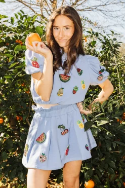 3D Fruit Poof Top