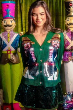 Dark Green Cajun Nutcracker Sweater