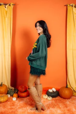 Dark Green Fall Bouquet Sweatshirt