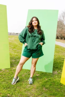 Dark Green 'Lucky' Short
