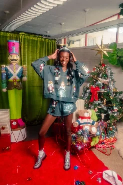 Dark Teal Nutcracker Ballet Sweatshirt