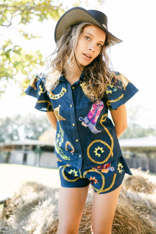 Denim Cowgirl Icon Short