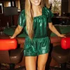 Emerald Pebble Flutter Top