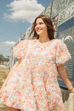 Flower Fabric Dress