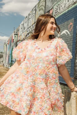 Flower Fabric Dress