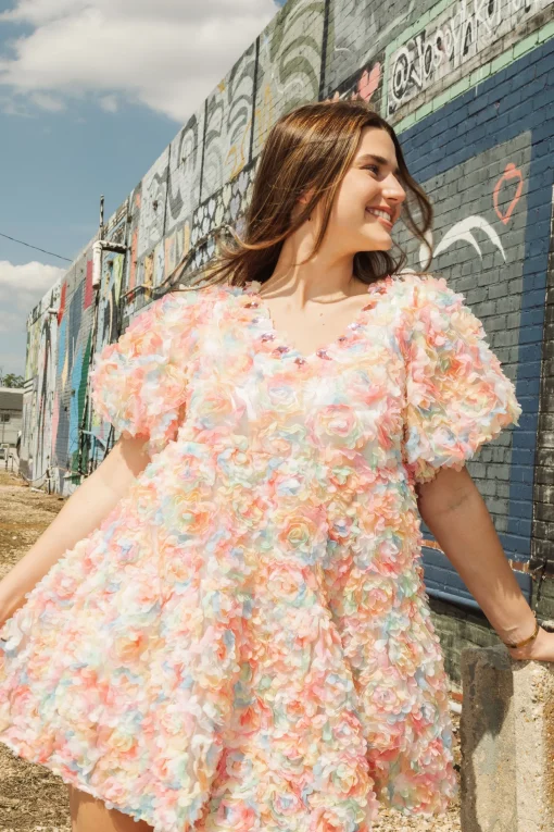 Flower Fabric Dress