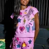 Fuchsia Multi Icon Short