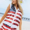 Full Sequin Flag Skirt
