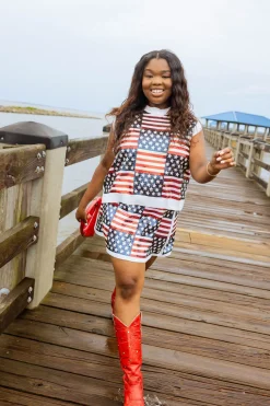 Full Sequin Stars & Stripes Skirt