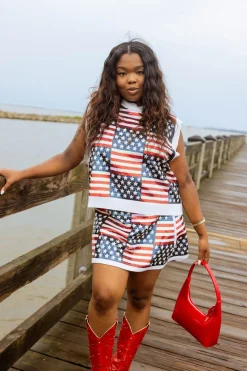 Full Sequin Stars & Stripes Skirt