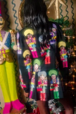 Girly Nutcrackers Black Poof Sleeve Sweatshirt