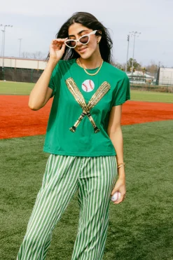 Green & Gold Baseball Tee