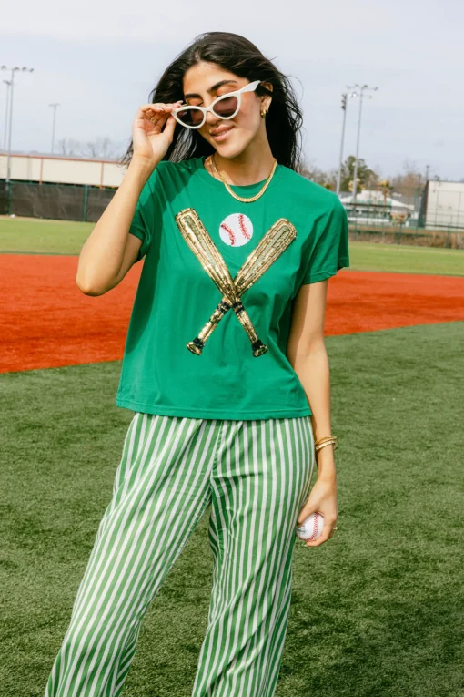 Green & Gold Baseball Tee