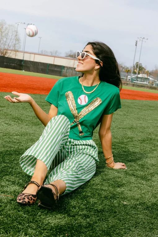 Green & Gold Baseball Tee