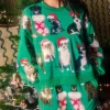 Green Christmas Puppies Sweatshirt