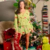 Green Fuzzy Knit Christmas Icon Short