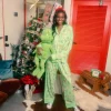 Green Gingerbread Men & Bows Pajama Top
