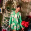 Green Letters to Santa Collar Sweatshirt