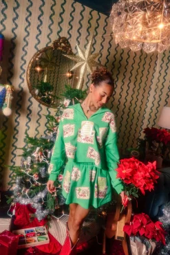 Green Letters to Santa Skirt