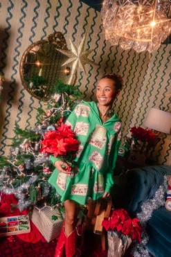 Green Letters to Santa Skirt