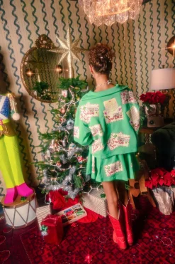 Green Letters to Santa Skirt