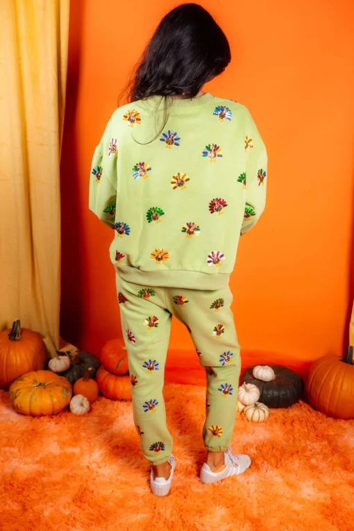 Green Multi Turkey Sweatshirt