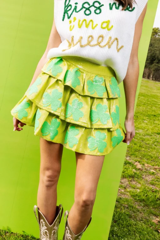 Green Shamrock Skort