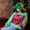 Green X Ray Heart Sweatshirt