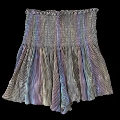Grey Pleat Swing Short